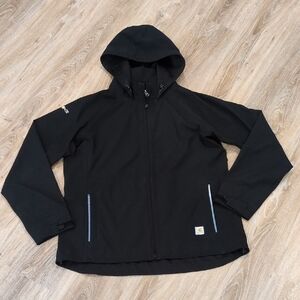 ❤️Carhartt Black Hooded Softshell storm Defender Jacket Women's size L (12-14)❤️